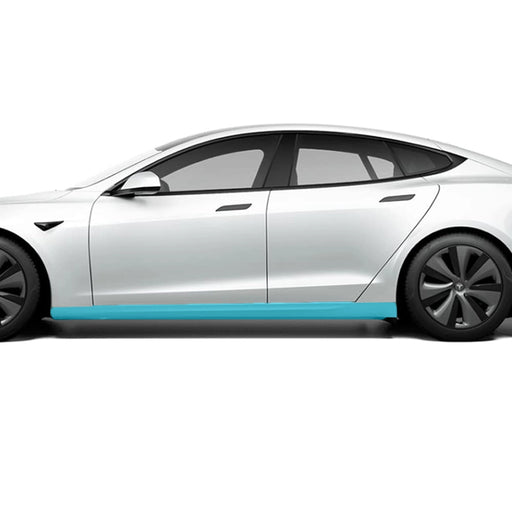 Compatible with Tesla Model S (2021-24) Door Rockers PPF Kit TPU Pre-Cut Paint Protection Film Clear Bra - Tools Included