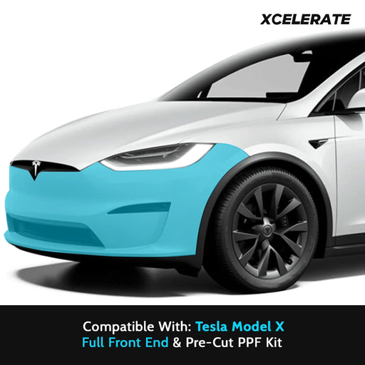 Compatible with Tesla Model X (2022-24) Front Bumper PPF Kit TPU Pre-Cut Paint Protection Film Clear Bra