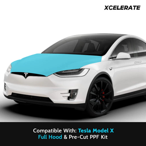 Compatible with Tesla Model X (2022-24) Full Hood PPF Kit TPU Pre-Cut Paint Protection Film Clear Bra