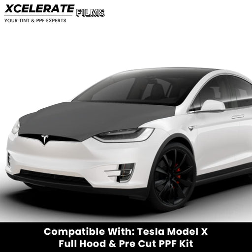 XCelerate Films Compatible with Tesla Model X (2022-23) Full Hood PPF Kit TPU Pre-Cut Paint Protection Film Clear Bra
