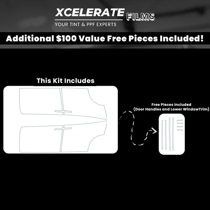 XCelerate Films Compatible with Tesla Model X (2022-23) Full Doors PPF Kit TPU Pre-Cut Paint Protection Film Clear Bra