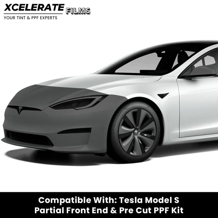 XCelerate Films Compatible with Tesla Model S (2021-23) Partial Front —  XCelerate Films - Your Window Tint & PPF Experts